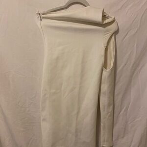 Elegant One Shoulder Cream Dress